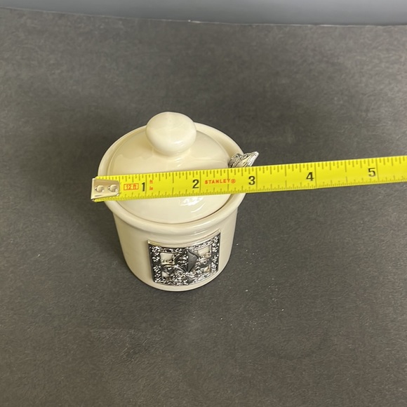 Fluer-de-Lis Condiment Jar & Spoon Set - Picture 11 of 12